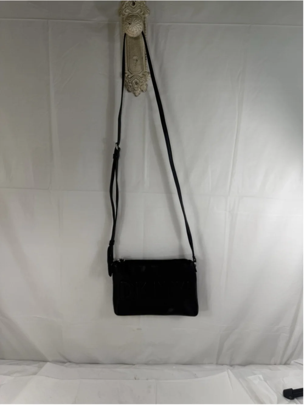 DKNY Tinsley Logo Crossbody Bag and matching card case in black